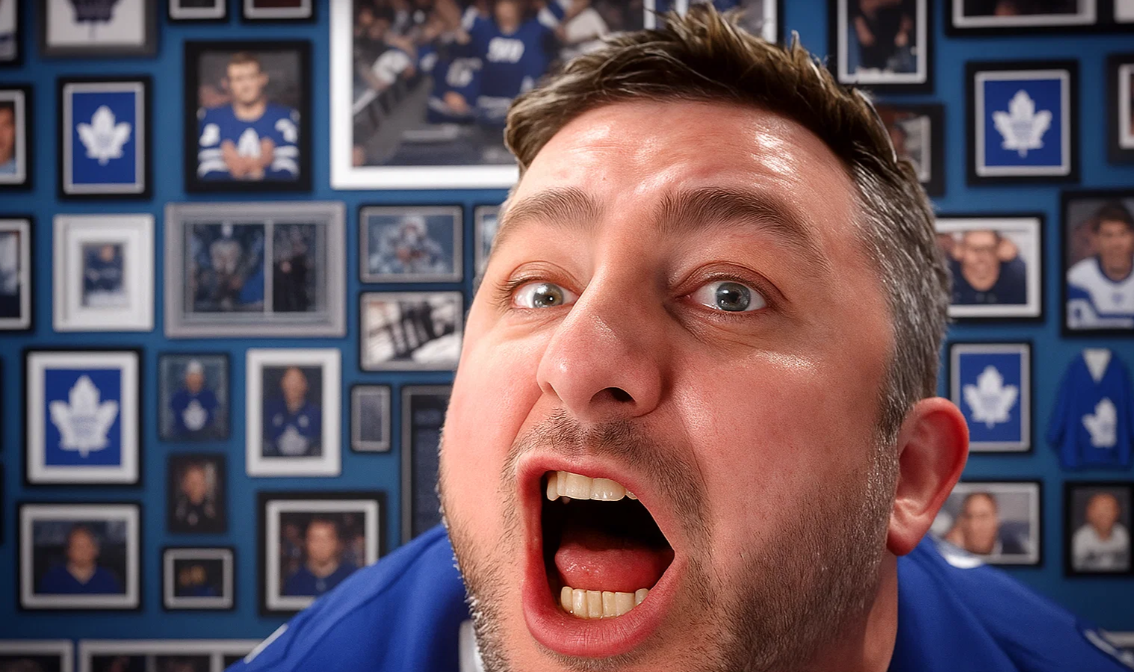 Steve Dangle and the Ritual of Leafs Collapse: When Hockey Pain Becomes Content